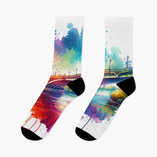 Item preview, Watercolor Bridge and River designed and sold by InsanseCreation.