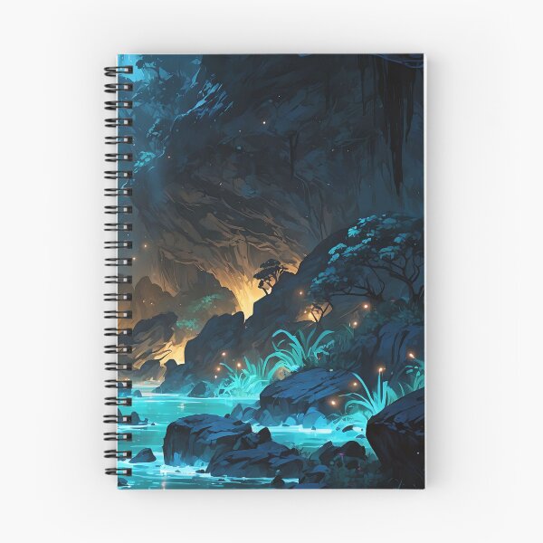 Item preview, Mystical Waters Flowing in a Luminous Cave Wilderness designed and sold by ArtComixHaven.