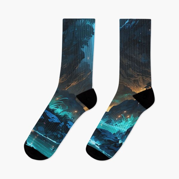 Item preview, Mystical Waters Flowing in a Luminous Cave Wilderness designed and sold by ArtComixHaven.