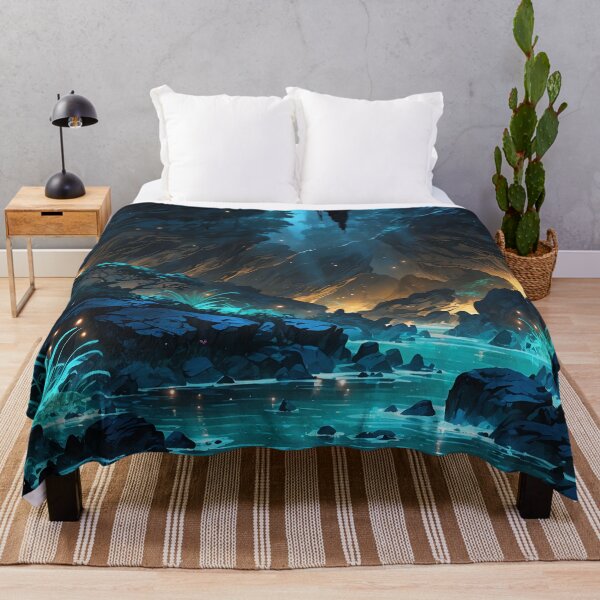 Item preview, Mystical Waters Flowing in a Luminous Cave Wilderness designed and sold by ArtComixHaven.