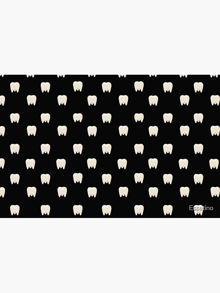 "Tooth Pattern Teeth Dentist Dental Hygienist Dental " Zipper Pouch by