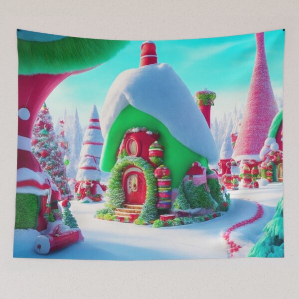 Item preview, Whoville Inspired Christmas Cottage designed and sold by PinkGoddessLove.
