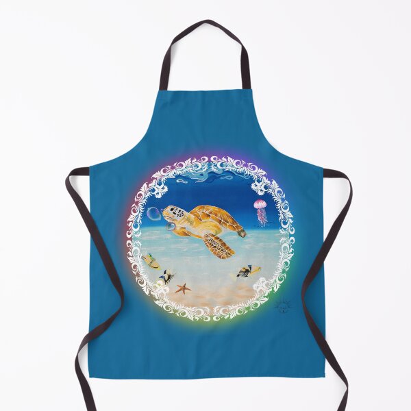 Item preview, Uranie the muse of the stars, sea turtle in the lagoon designed and sold by GabiVitryArt.