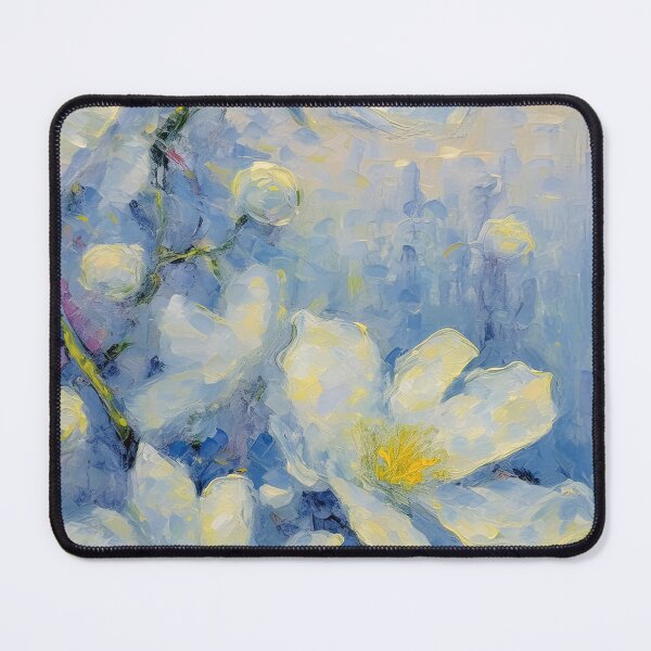 Item preview, Jasmine in Winter's Dawn | Impressionist AI-Generated Art, Oil Painting designed and sold by Xiangyue Luo.