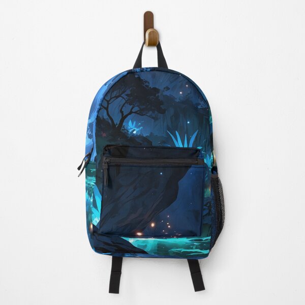 Item preview, Mystical Blue Lagoon A Magical Nighttime Sanctuary designed and sold by ArtComixHaven.
