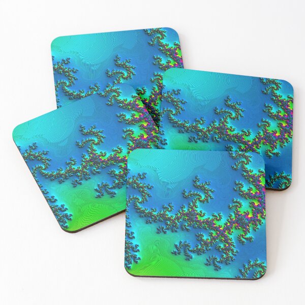 Item preview, Mandelbrot 54 - Vividly colorful fractal branching tentacle rainbow islands designed and sold by Draeger0.