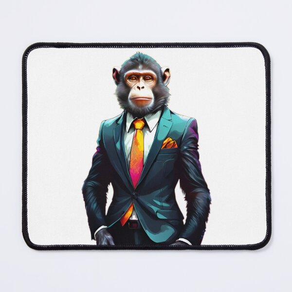Item preview, Colorful Monkey Wearing Suit Image designed and sold by Brasuca's Art.