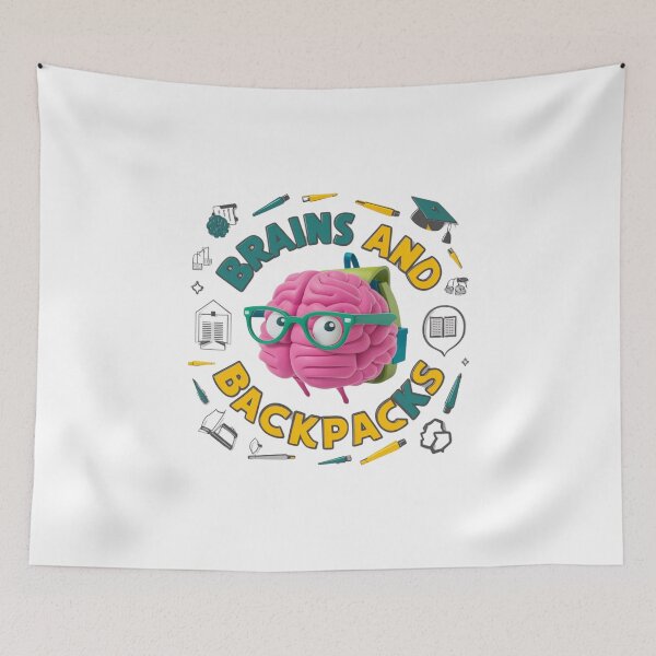 Item preview, Brains and Backpacks designed and sold by deluxedigital1.