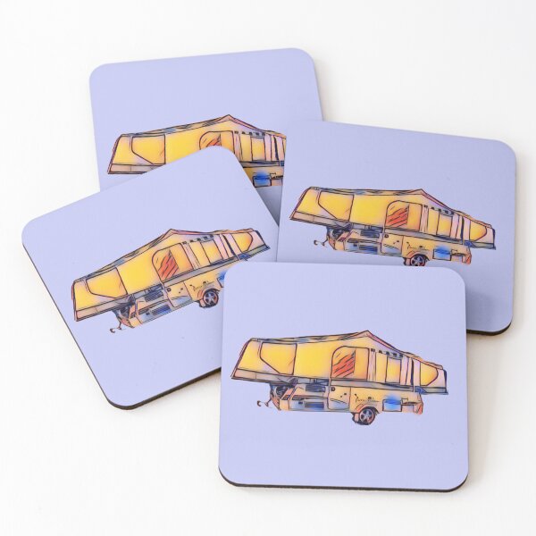 Item preview, Orange and Blue Folding Caravan designed and sold by BeccaAelishe.