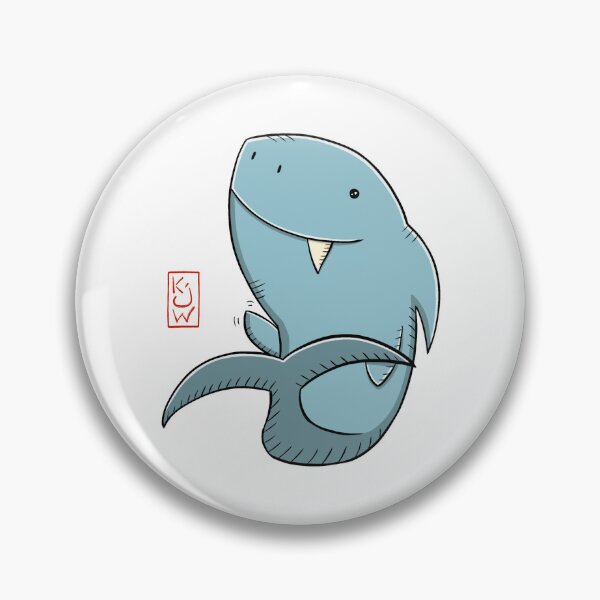 Item preview, Shark Waving Hello - Cute Shark - Funny Illustration designed and sold by katwuArt.