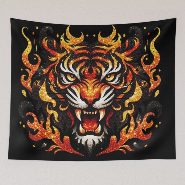 Item preview, Fierce Tiger With Flames designed and sold by Mark Cannon.