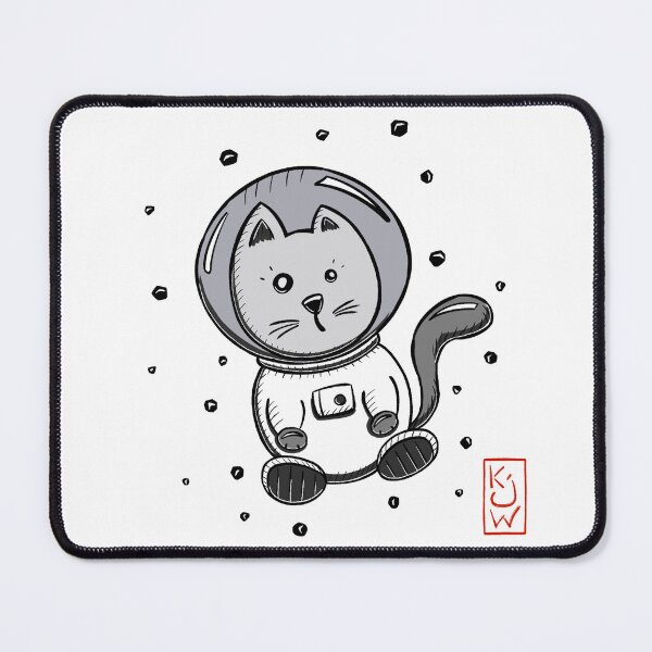 Item preview, Astro Cat - Space Cat Floating in Space - Astronaut Cat designed and sold by katwuArt.