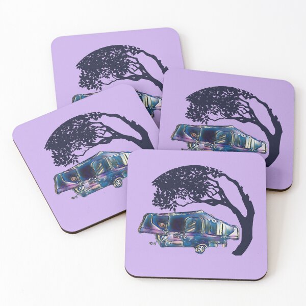 Item preview, Camped under a tree Starry Night Folding Caravan designed and sold by BeccaAelishe.