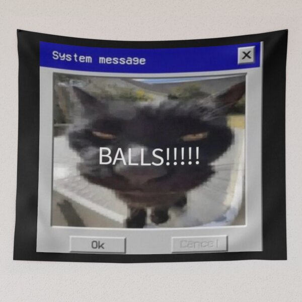 Item preview, system message balls cat designed and sold by staticc.