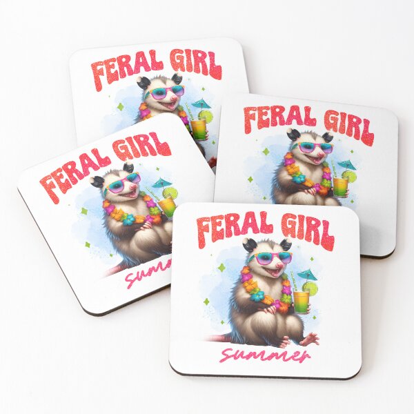 Item preview, Feral Girl Summer with Opossum designed and sold by OmoYolo.