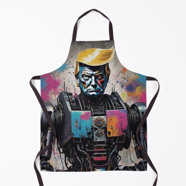 Item preview, Mecha Trump, Cyberpunk Art,  Digital Painting designed and sold by Burn-Ego.