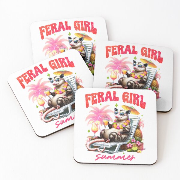 Item preview, Feral Girl Summer with Opossum designed and sold by OmoYolo.