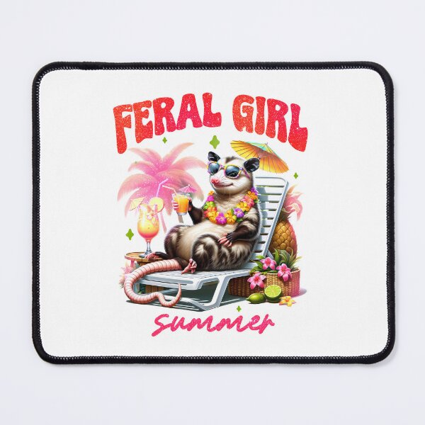 Item preview, Feral Girl Summer with Opossum designed and sold by OmoYolo.