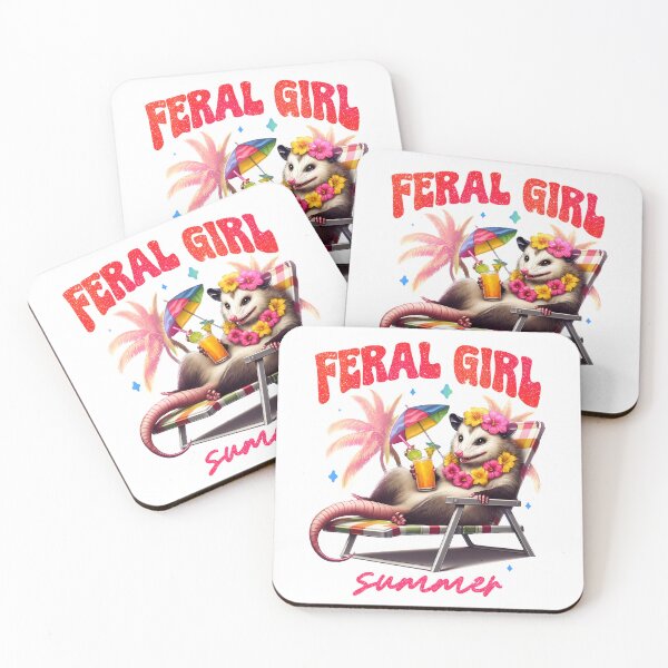 Item preview, Feral Girl Summer with Opossum designed and sold by OmoYolo.