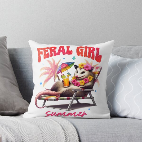 Item preview, Feral Girl Summer with Opossum designed and sold by OmoYolo.
