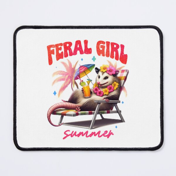 Item preview, Feral Girl Summer with Opossum designed and sold by OmoYolo.