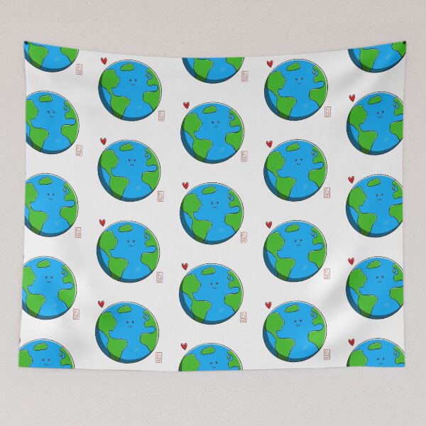Item preview, Happy World - Happy Earth - World Peace and Love designed and sold by katwuArt.