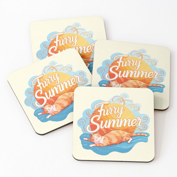 Item preview, Furry Summer with Red Cat.  designed and sold by twisted-dot.