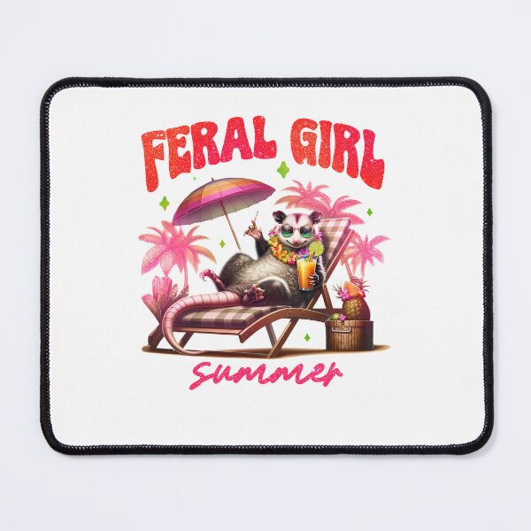 Item preview, Feral Girl Summer with Opossum designed and sold by OmoYolo.