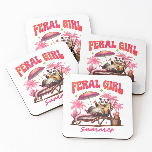 Item preview, Feral Girl Summer with Opossum designed and sold by OmoYolo.