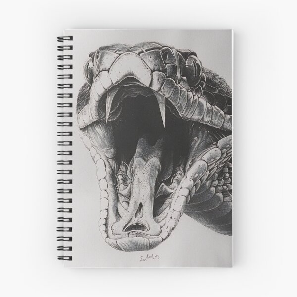 Item preview, Black and White Snake drawing designed and sold by Pencil-Art.