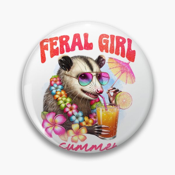 Item preview, Feral Girl Summer with Opossum designed and sold by OmoYolo.