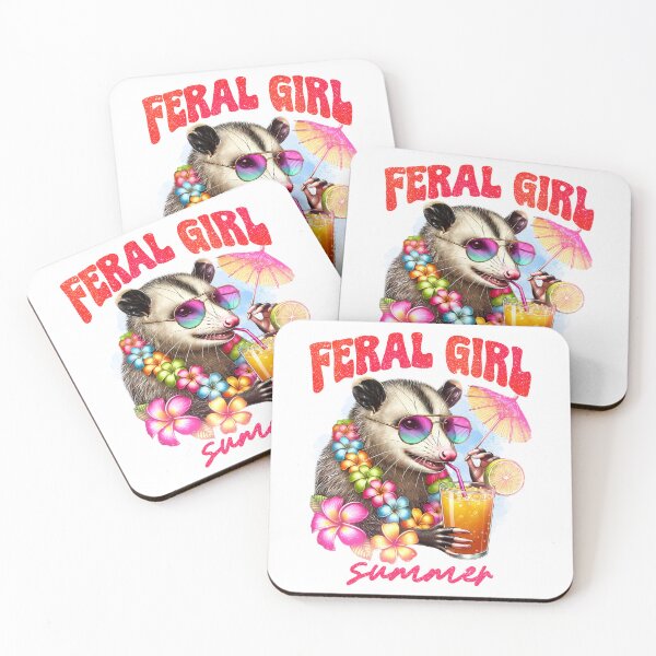 Item preview, Feral Girl Summer with Opossum designed and sold by OmoYolo.