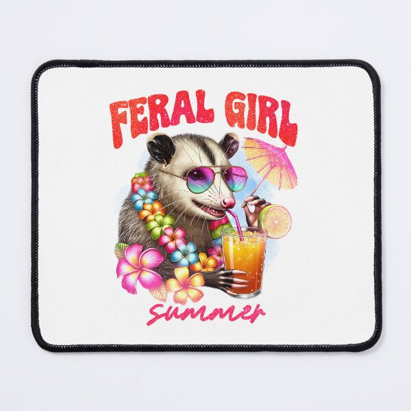 Item preview, Feral Girl Summer with Opossum designed and sold by OmoYolo.