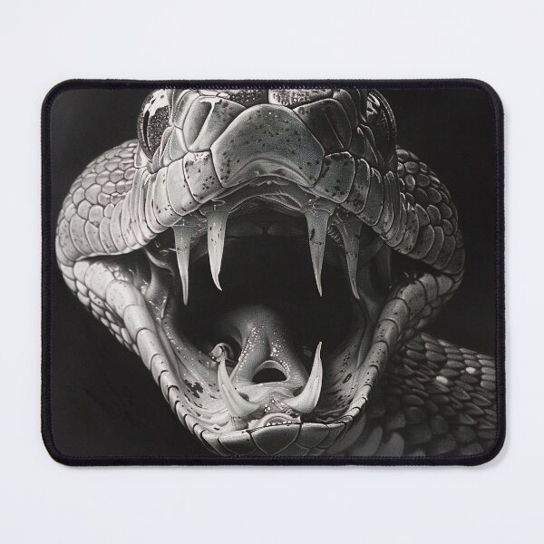 Item preview, Black and White Snake drawing designed and sold by Pencil-Art.
