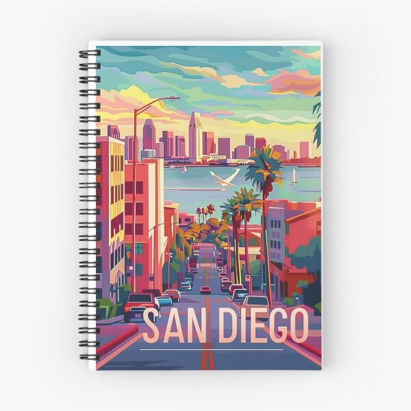 Item preview, San Diego Travel Poster, Perfect Gift for Travel Enthusiasts, Vintage Style Wall Art, USA Wall art for home decor, San Diego print. Sticker designed and sold by Thegalleryshop1.