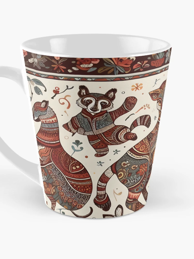 Thumbnail 3 of 4, Coffee Mug, Traditional Animals Pattern designed and sold by RkskArt.