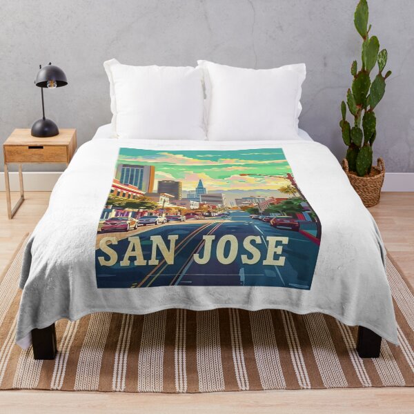 Item preview, Cartel de viaje de San José, regalo perfecto para los entusiastas de los viajes, arte de pared de estilo vintage, arte de pared de EE. UU. para la decoración del hogar, impresión de San José. Pegatina designed and sold by Thegalleryshop1.