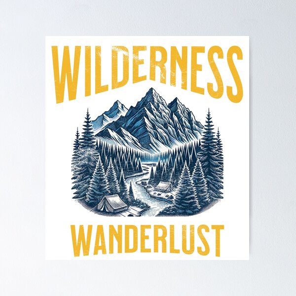 Item preview, Wilderness Wanderlust  Day Hiking designed and sold by VibePrintStudio.