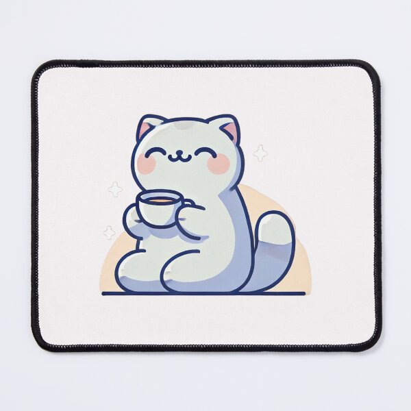 Item preview, Cat enjoying tea designed and sold by PetPaletteCards.
