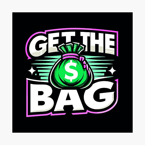 Item preview, Get The Bag Purple and Green Design designed and sold by Artbyminga.