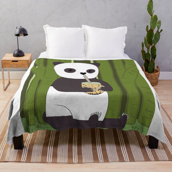 Item preview, Panda with Bubble Tea designed and sold by ZingyRing.