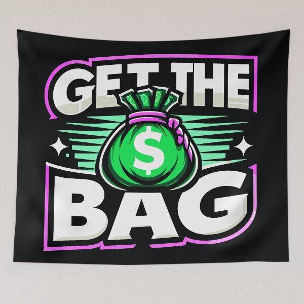 Item preview, Get The Bag Purple and Green Design designed and sold by Artbyminga.
