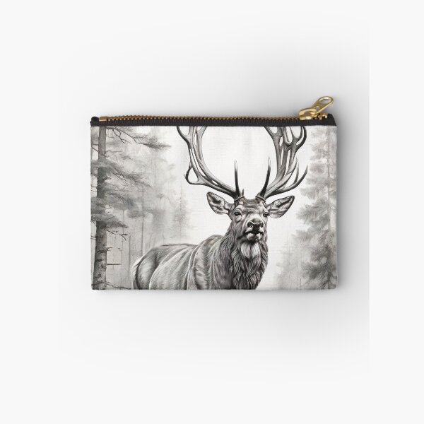 Item preview, Black and white deer pencil drawing designed and sold by Pencil-Art.