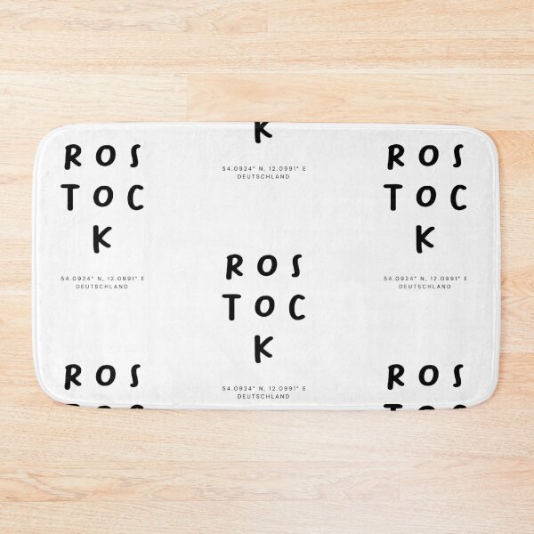 Item preview, Rostock | Typography Design | Design Map Coordinates designed and sold by RM-Journey.
