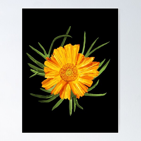Item preview, Tickseed Flower and Leaves designed and sold by VerdeDoodleDuck.