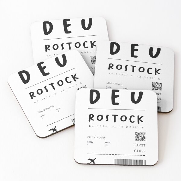Artikelvorschau, Rostock | Flugticket Design | Reisen | Touristen entworfen und verkauft von RM-Journey.