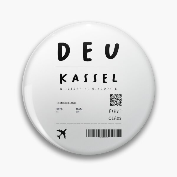 Artikelvorschau, Kassel | Flugticket Design | Reisen | Touristen entworfen und verkauft von RM-Journey.