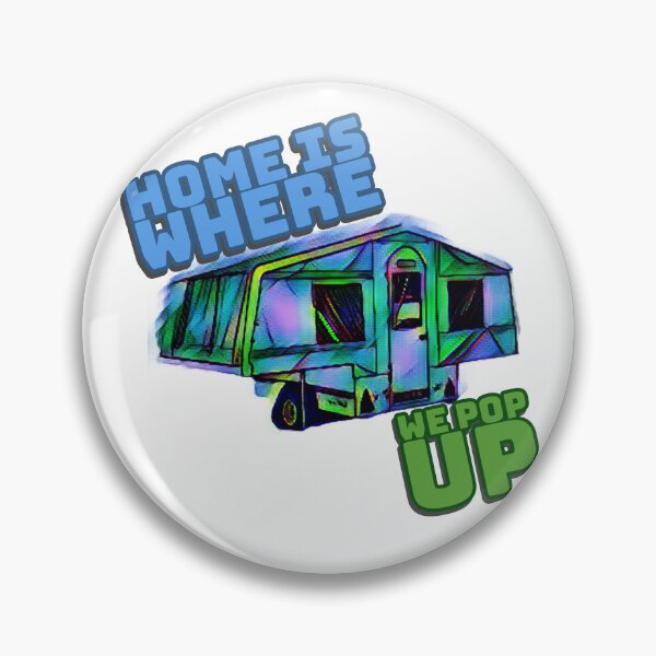 Item preview, Home is Where we Pop Up Blue and Green Trailer Tent designed and sold by BeccaAelishe.
