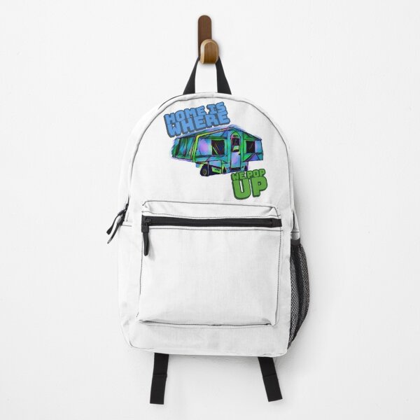 Item preview, Home is Where we Pop Up Blue and Green Trailer Tent designed and sold by BeccaAelishe.