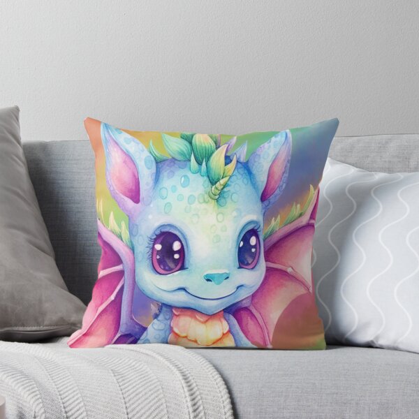 Item preview, watercol.nuestro dragón arcoiris con fondo designed and sold by AdaTeeShop.